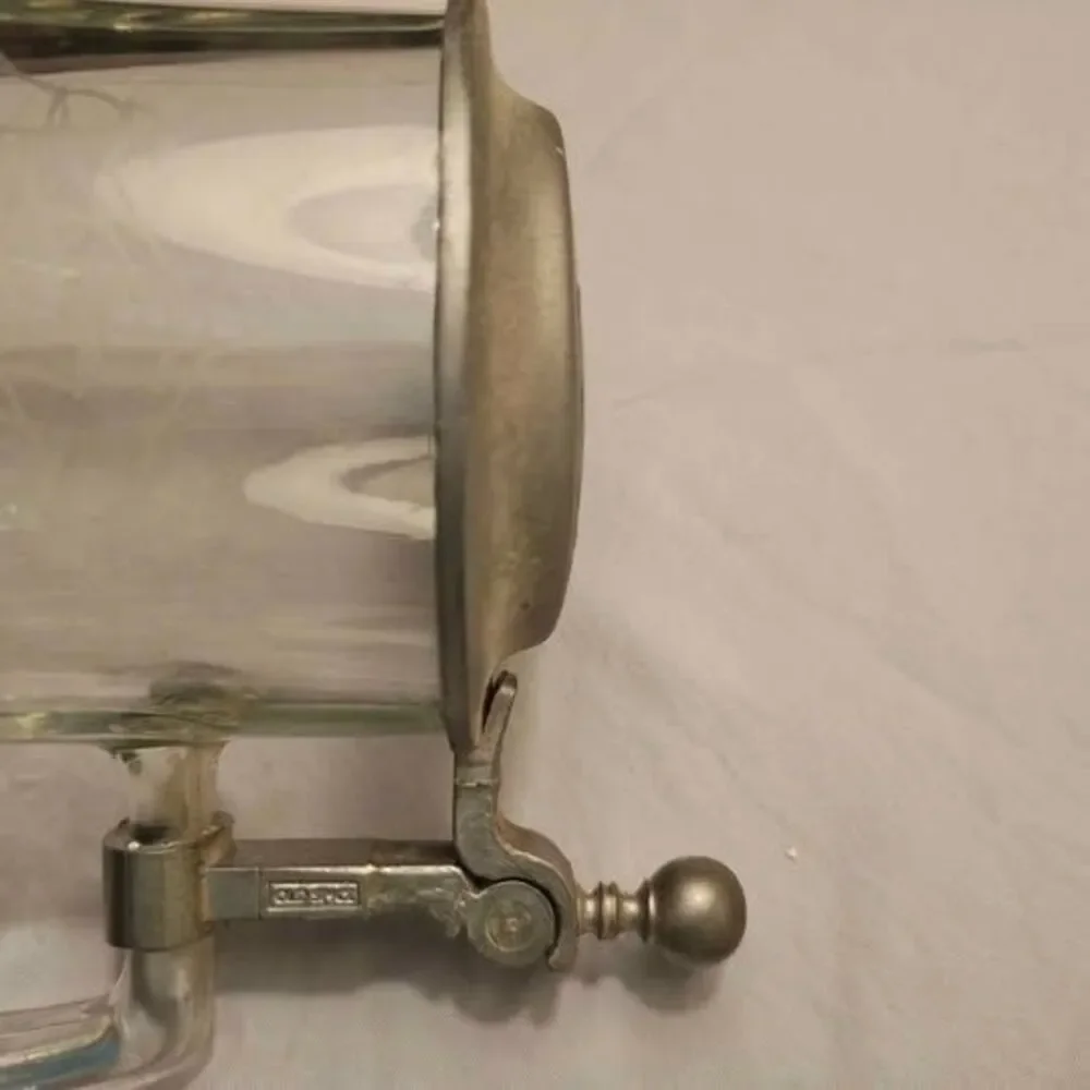 Vintage 1980s Old Spice Glass Beer Stein with Pewter Lid - Sailing Ship Grand Tu
